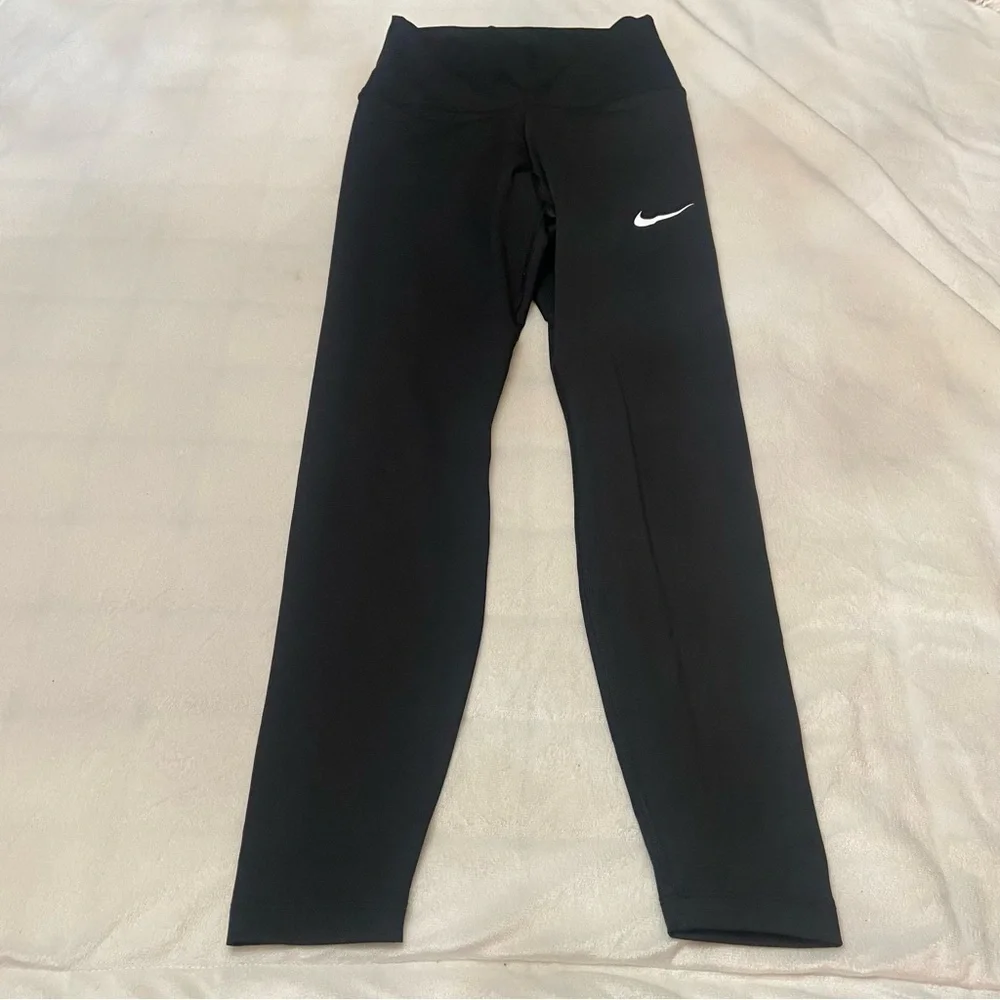 Nike Black Leggings with White Swoosh 2230